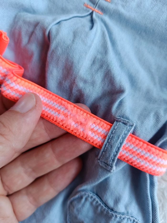 Robe jeans manches courtes+ ceinture offerte Fille 1 mois Kiabi - photo numéro 6