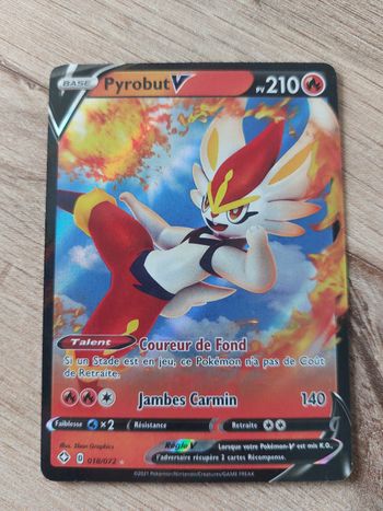 Carte pokemon Pyrobut V 18/72 Destinées radieuses