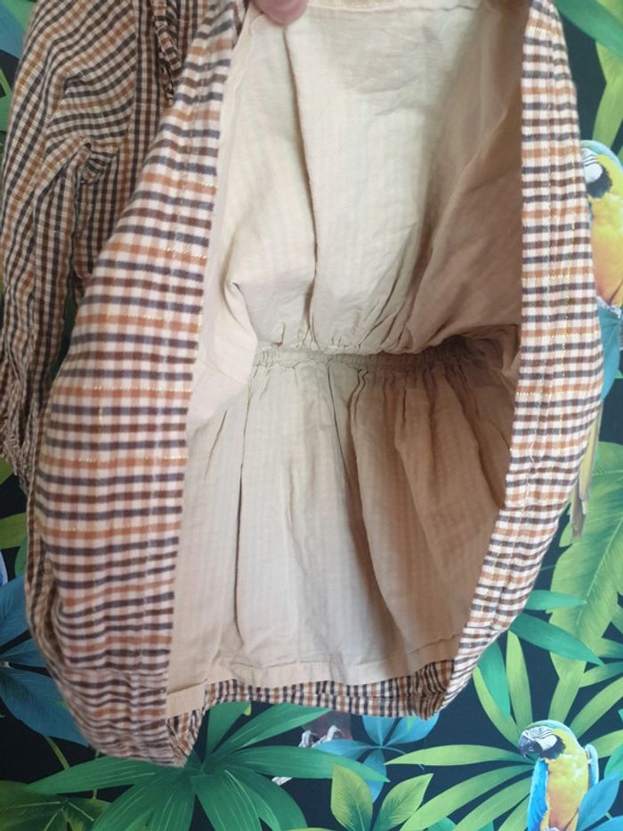 Robe à carreaux liseré or - photo numéro 4