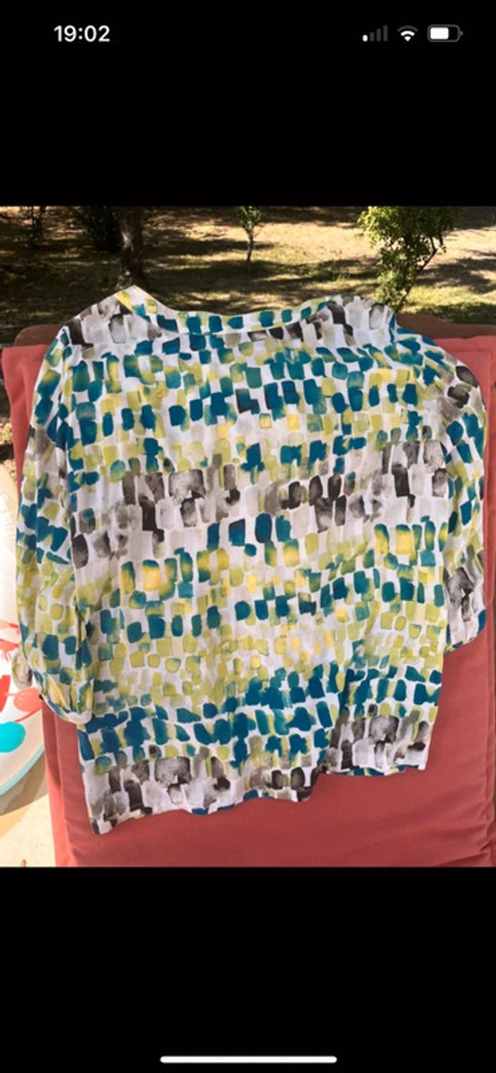 Blouse vert bleu - photo numéro 3