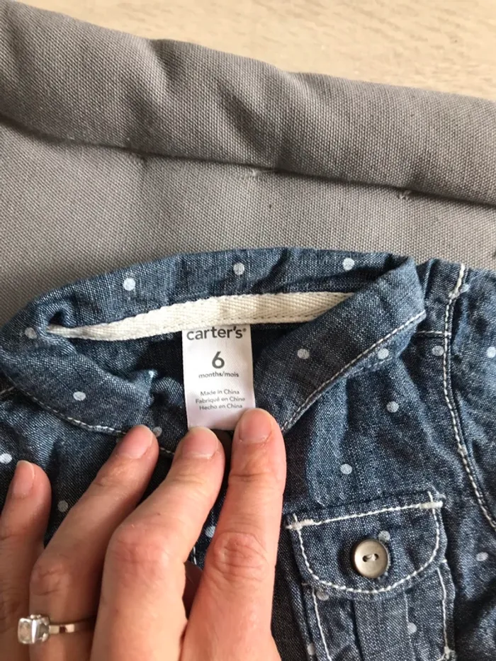 Robe en jean bébé fille 6 mois. - photo numéro 3