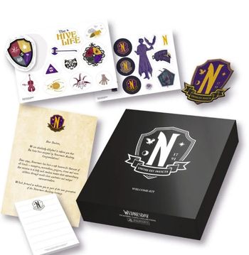 Coffret de la série Mercredi sur Netflix