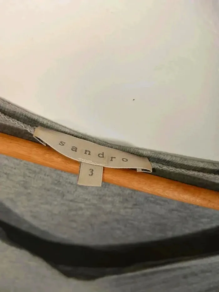 C6 robe gris/beige Sandro T3 - photo numéro 3