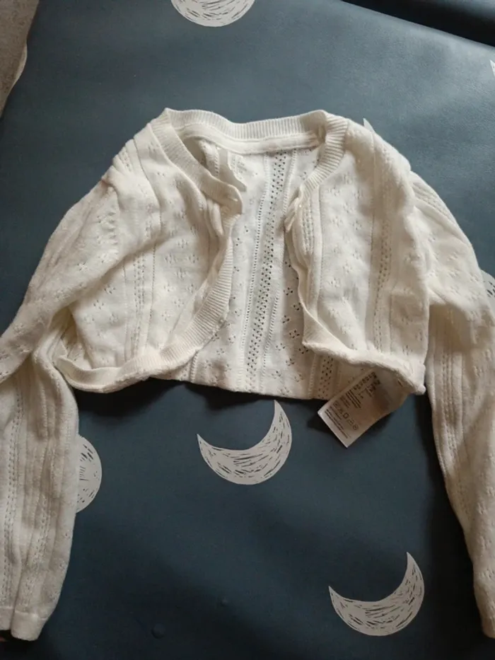 Gilet court blanc H&M 98cm