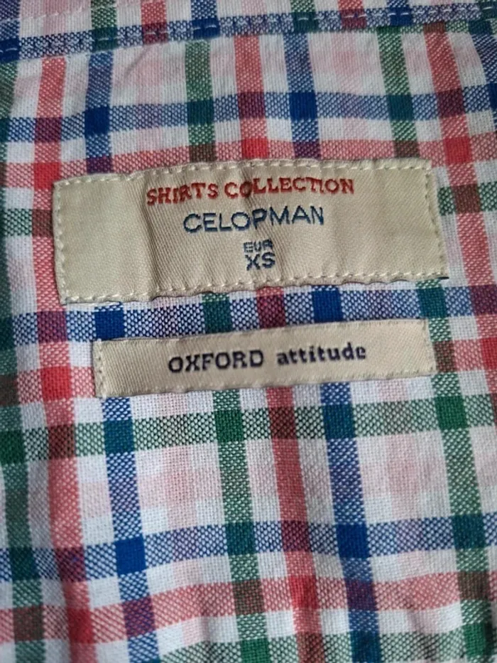 Chemise vintage à carreaux - coupe oversize, Celopman, neuve, taille XS - photo numéro 6