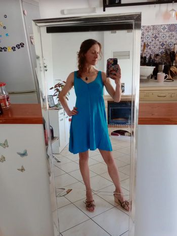 Robe 36 bleu canard c82