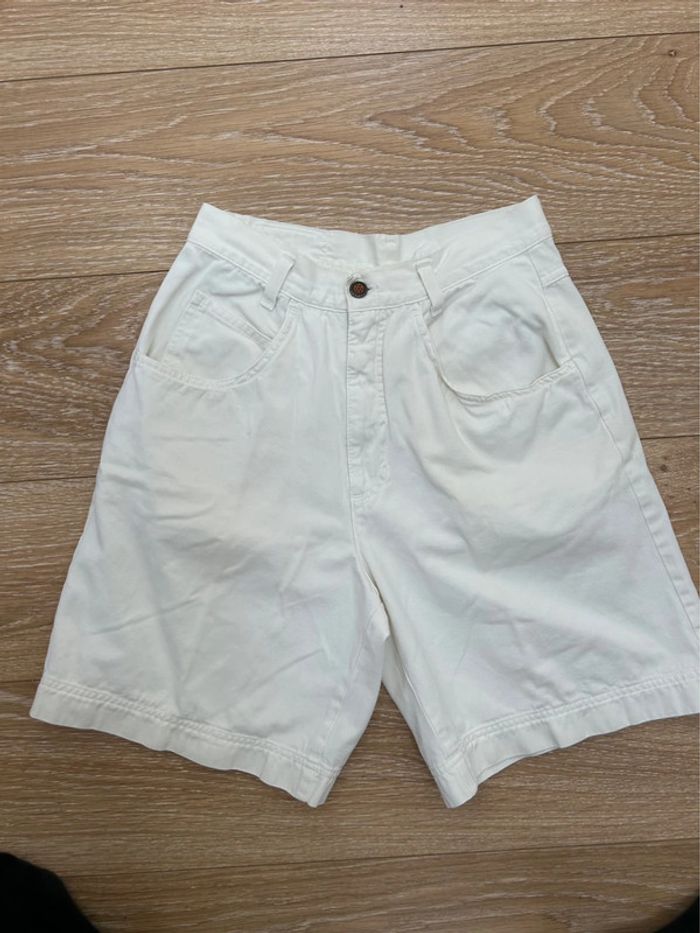 Short en jeans blanc Romane italy - vintage taille xl 42