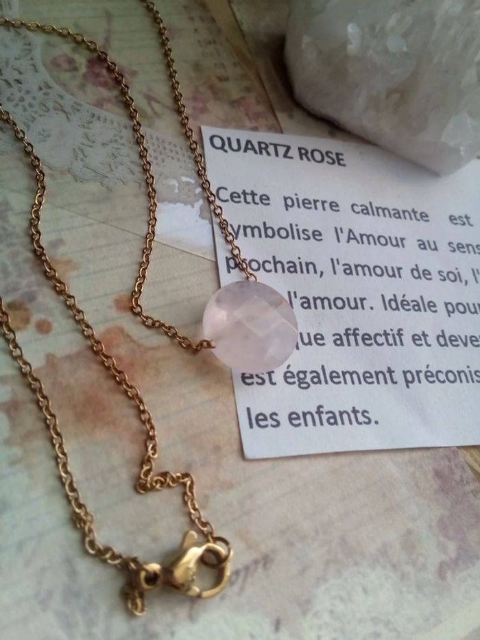 Collier de quartz rose
