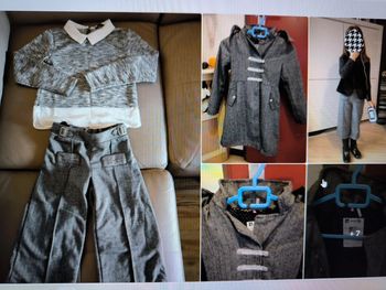 Lot Manteau, pantalon chauds et top 7/8 ans