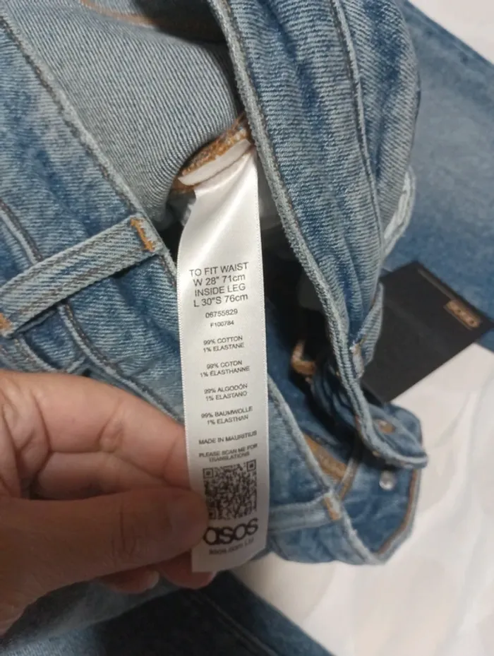 Pantalon jeans  femme Asos taille 38  jeans court coupe légèrement skinny neuf - photo numéro 10