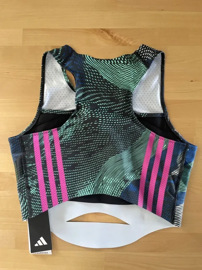 Brassière crop Adidas Adizero running - photo numéro 2