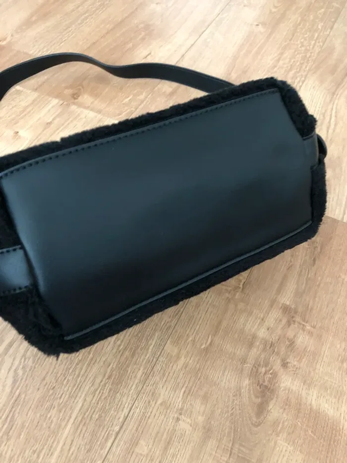 Sac bandoulière tote noir et blanc Rive Gauche - photo numéro 3
