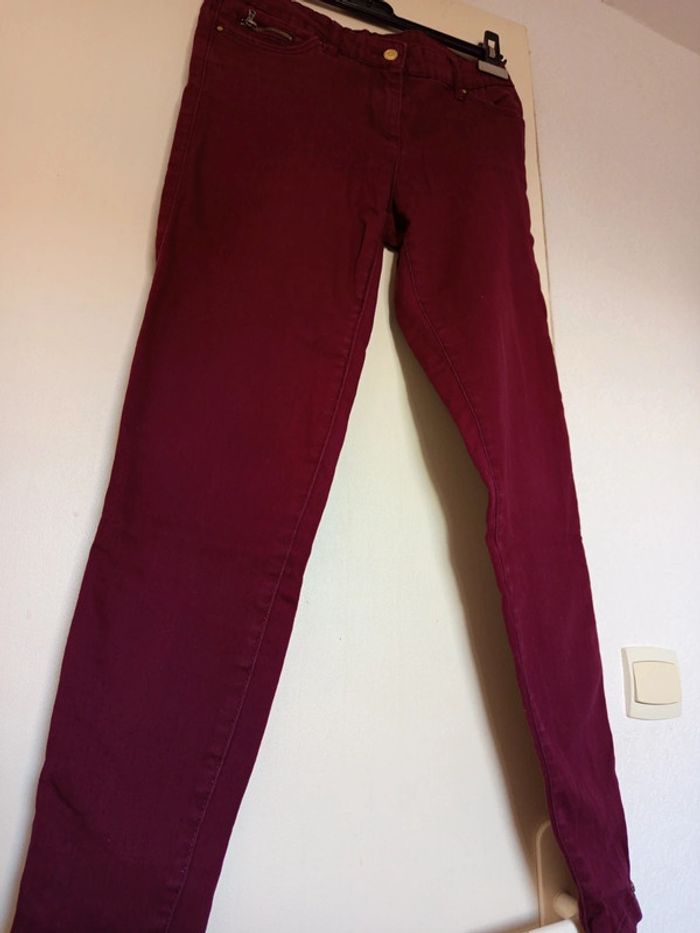 Jean Bordeaux en taille S de la marque ici et maintenant - photo numéro 8
