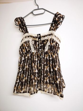 Débardeur marron voile 38