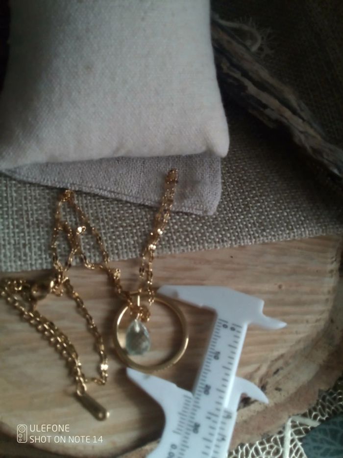 Collier alliance et pierre aigue marine - photo numéro 3