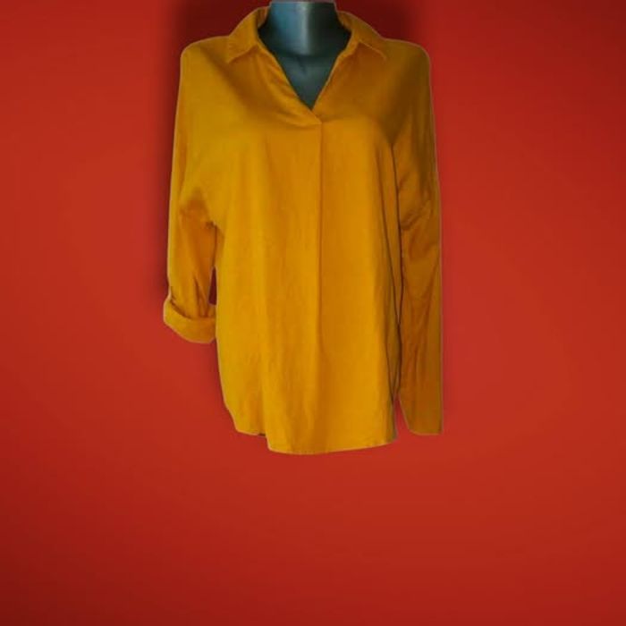 chemise ocre / moutarde femme taille 40