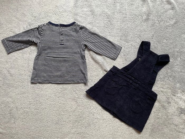 Ensemble robe + tee shirt, 6 mois - photo numéro 2
