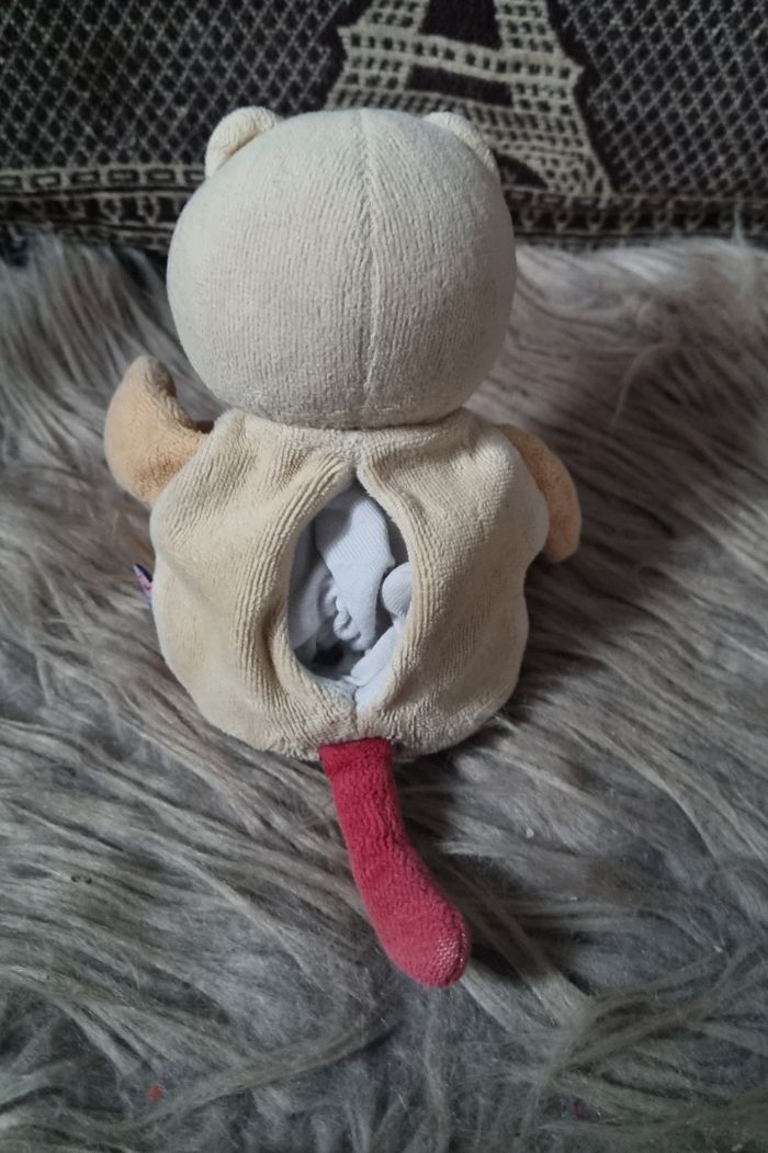 Doudou chat Cajou avec mouchoir intégré - photo numéro 4