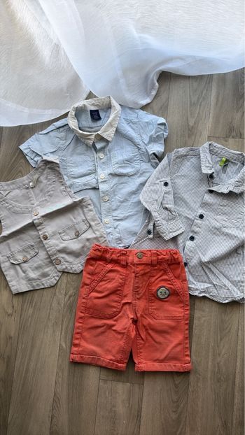 lot de vêtements garçon 12 18 mois , chemises pantalon 