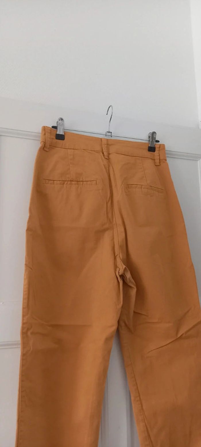 Pantalon droit jaune moutarde bershka 38 - photo numéro 4