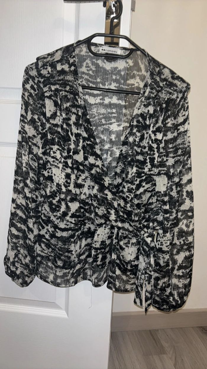 Blouse femme voile noeud - photo numéro 2