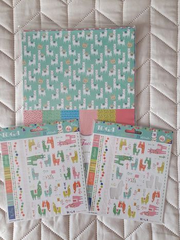 Lot papiers A4 et stickers scrapbooking Toga