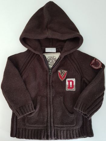 🦎 Gilet zippée à capuche - Du Pareil Au Même - 12 mois 🦎