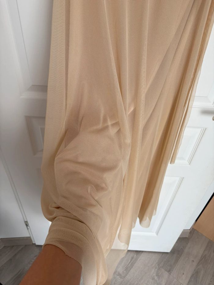 Robe longue de cérémonie tulle beige DS Sélection taille unique très bon état - photo numéro 4