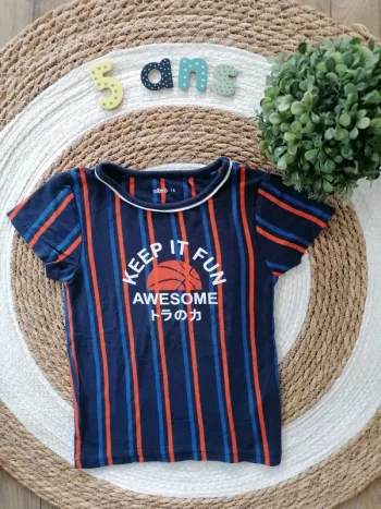 Tee-shirt manches courtes à rayures - Gémo - 5 ans