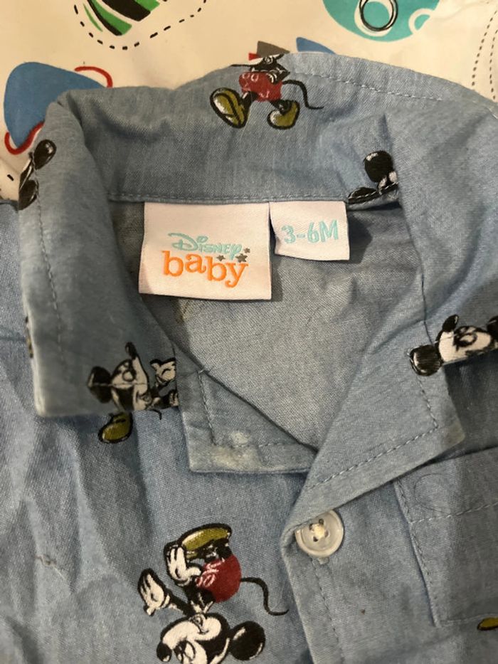 Ensemble été bébé 3-6mois (short/chemise) Mickey - photo numéro 2