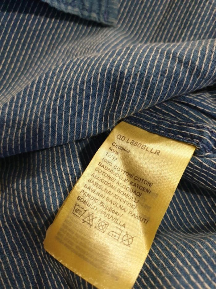 Chemise à fines rayures homme Lee S bleu/blanc - photo numéro 6