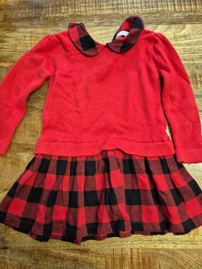 Belle Robe 4 ans 104cm rouge à carreaux - photo numéro 4