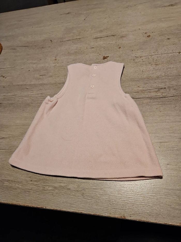 Robe rose épaisse sans manche, 12 mois, peu mise - photo numéro 5