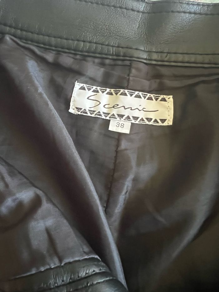 Pantalon droit noir taille haute en cuir Scenic 38 - photo numéro 10