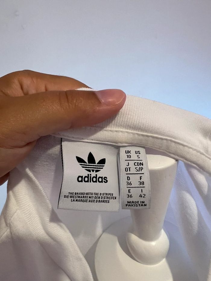 T-Shirt Femme Adidas OR Manches Courtes Taille 38 - photo numéro 4