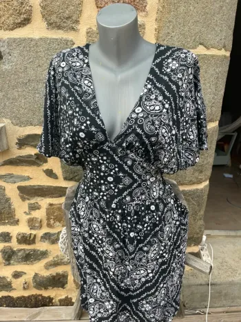 Robe noir motif blanc - Tezenis