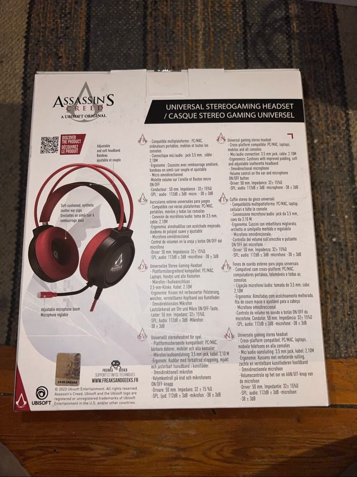 Casque Gaming Assassin’s Creed, collector rare - photo numéro 2