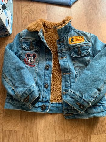 Veste en jeans Mickey polaire
