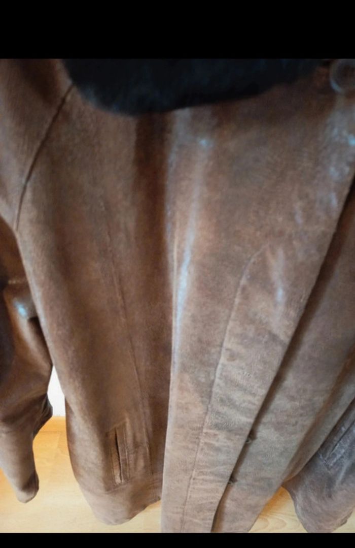 Veste longue en cuir Fabiani - photo numéro 2