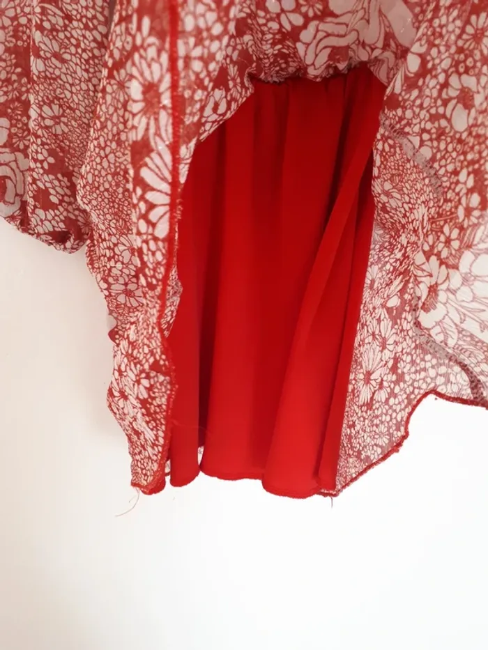 Joli robe légère transparente aux manches 6 ans - photo numéro 4