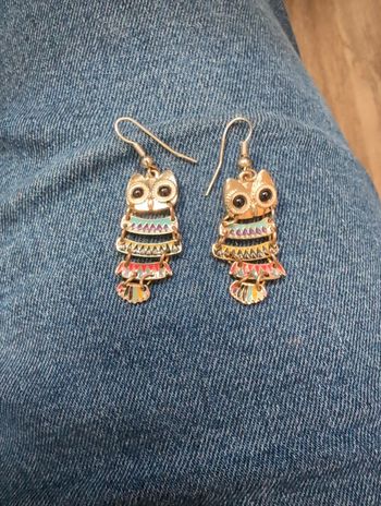 Boucle d'oreille hiboux