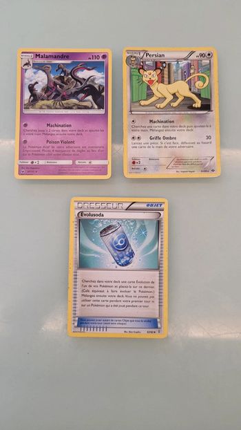 3 cartes Pokémon