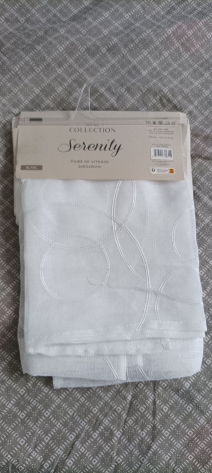 Paire de rideaux blanc