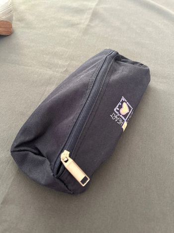 Trousse école bleue cœur