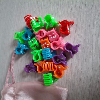 Lot de 18 mini pinces à cheveux – couleurs variées – propres et lavés