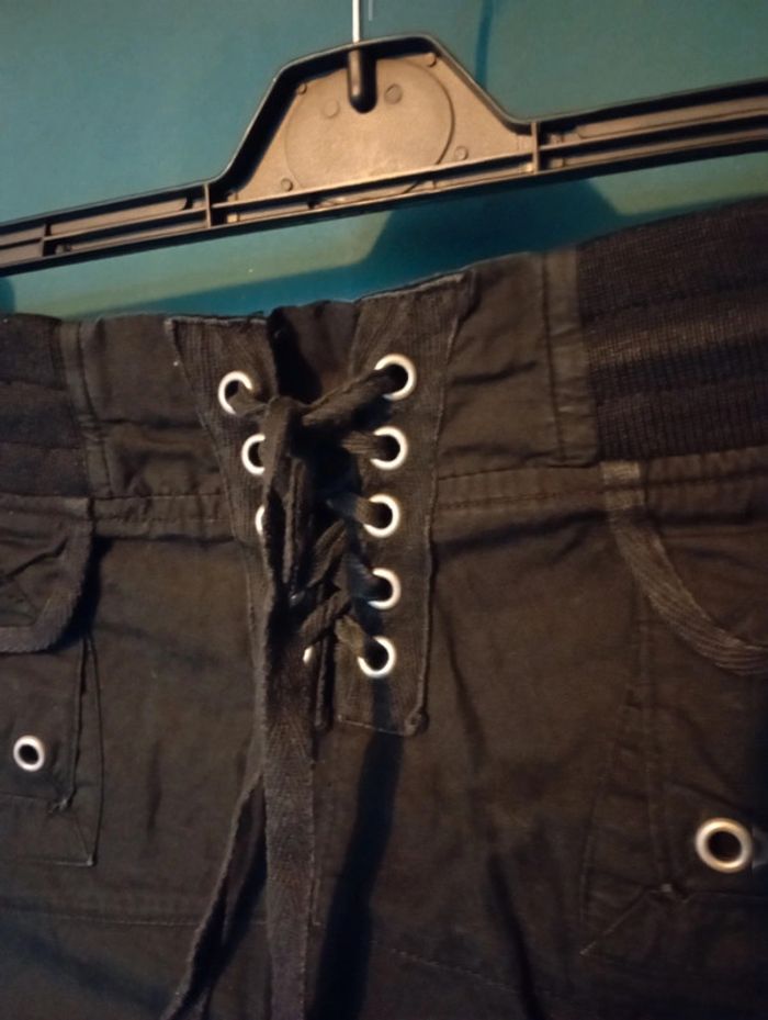 Pantalon toile fine taille élastique et laçage dos - photo numéro 6