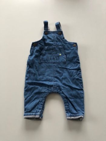 Salopette en jeans bébé Little super héros 3M