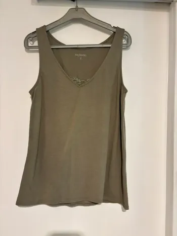 Débardeur kaki avec dentelle - In extenso  - Taille M