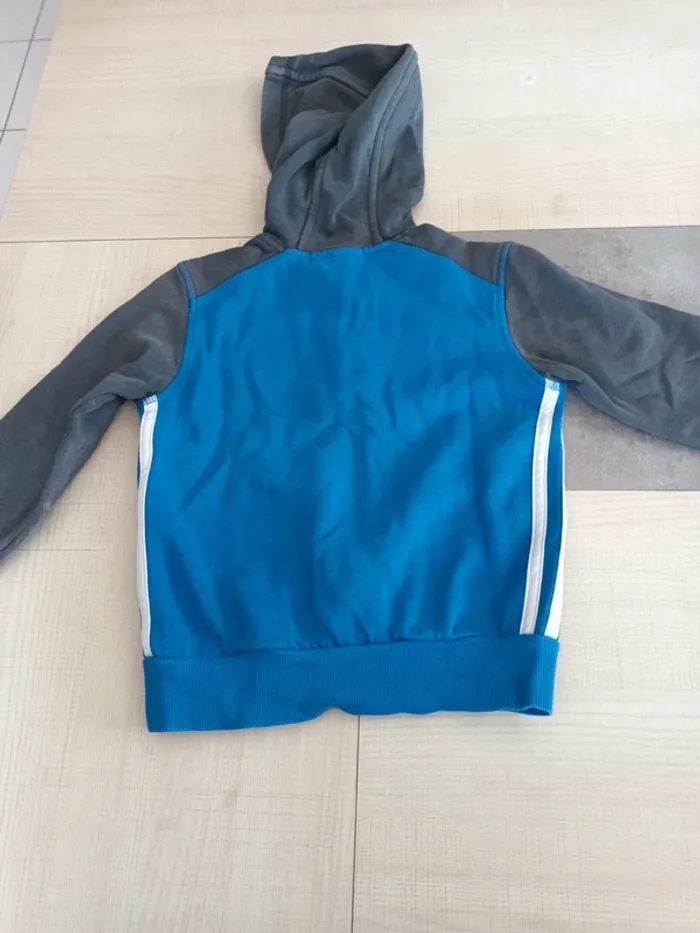 Gilet zippé à capuche Adidas garçon 3 ans - photo numéro 4