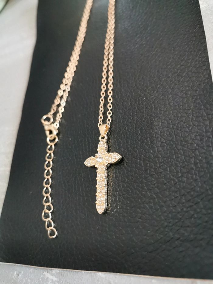 Collier et pendentif spirituel croix chrétienne - photo numéro 2